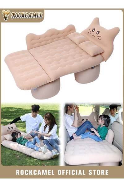 ROCKCAMEL عبوة من 5 مراتب هوائية للسيارة، وسادة نوم قابلة للنفخ للتخييم مع مض...
