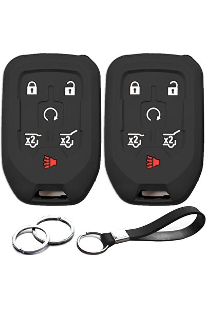 Generic مفتاحان أسودان متوافقان مع سيارات شيفروليه سوبربان، تاهو، سوبربان 350...