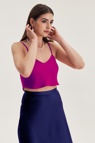 EMA\T Premium Satin Viscose Strappy Top