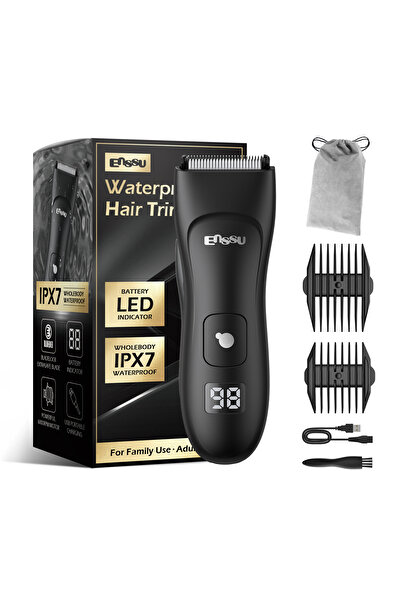 ENSSU ماكينة تشذيب شعر الجسم للرجال، ماكينة تشذيب شعر العانة الكهربائية للرجا...