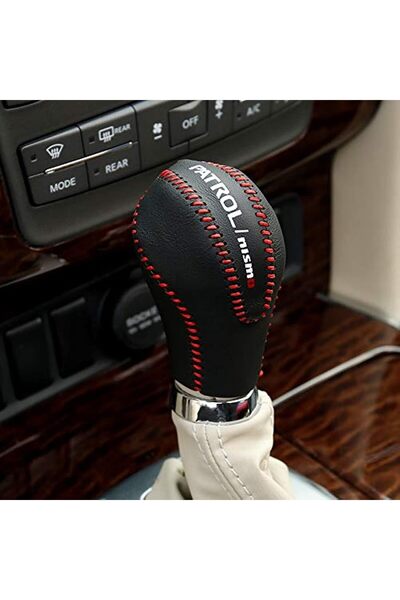 Generic أغطية مقبض ناقل الحركة جلد مانع للانزلاق لسيارة باترول Y62 موديلات 20...