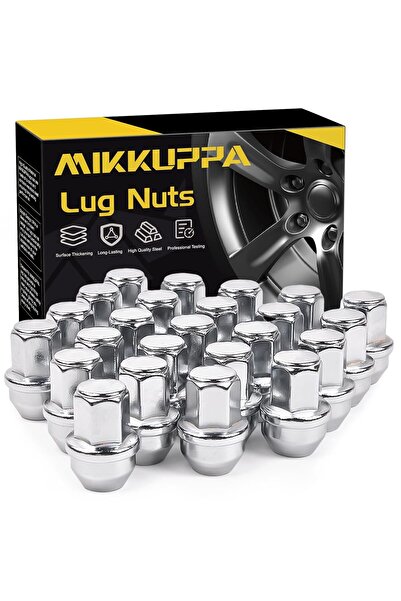 Generic MIKKUPPA 24pcs M14x1.5 F150 Lug Nuts, Chrome OEM Style Replacement fo...