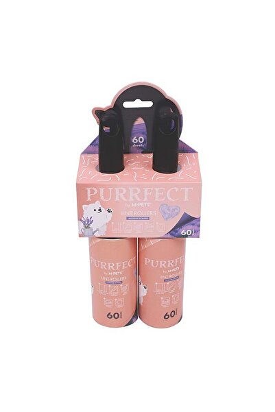 M-PETS بكرة تجميع الشعر من بيرفكت مع 2x60 ورقة لافندر