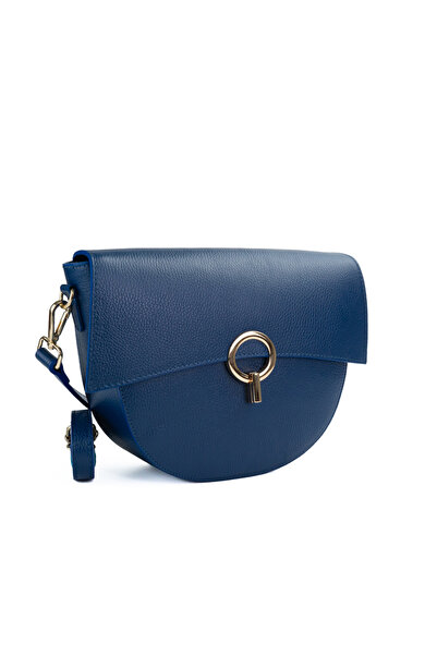 Posete Fagaras Christine Leather Purse - Blue, Casual Bag Made of Genuine Lea...