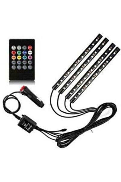 Generic شريط إضاءة نيون LED للسيارة مكون من 4 قطع