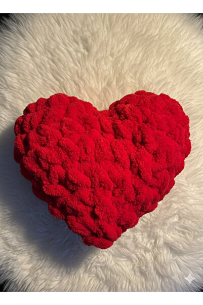 Kalp Kalpli yastık kırmızı (20x20)