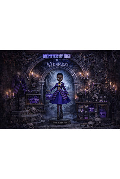 Cici Oyuncak Monster High x Wednesday Doll and Accessories, Bianca Barclay Ac...