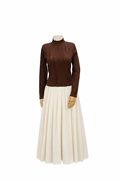 JOOQSTORE بلوزة الياقة المدورة
