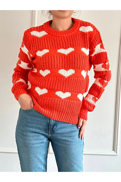 Welike Women's sweater with hearts Clara