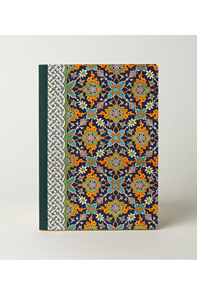 Bazen Defter دفتر ملاحظات بغلاف قماشي غير مسطر بنمط القصر مقاس A5 - دفتر يومي...