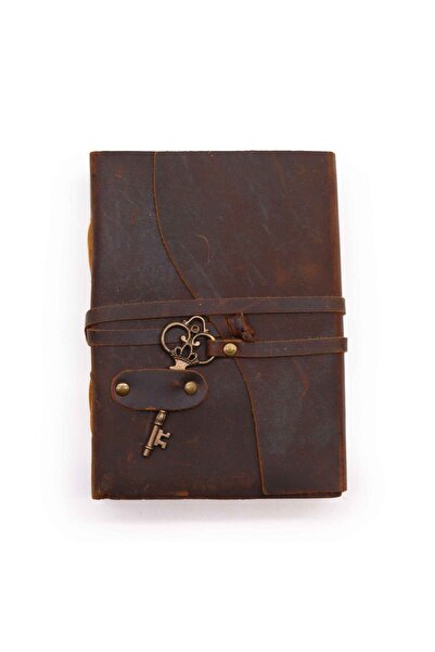 Namaruna Jurnal legat în piele cu cheie - Bordură decorativă - 200 pagini - 1...