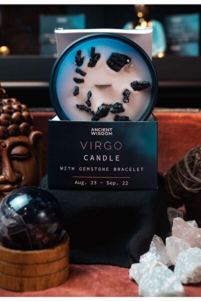 Namaruna Lumânare cu cristale și brățară cu pietre prețioase pentru Fecioară