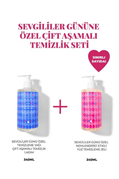 COSMED Sevgililer Gününe Özel Çift Aşamalı Temizlik Seti