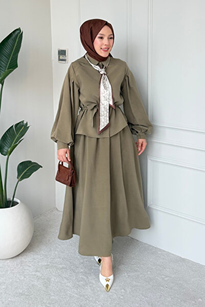 Tesettür Diyarı Set Hijab din țesătură Tansel Viosa - Kaki