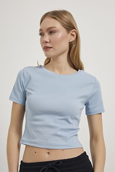 Arma Life Armalife 25511 Bi̇s Yaka Flexible Crop Women's T-Shirt