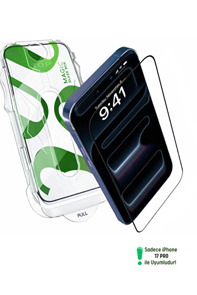 Evax واقي شاشة زجاجي EPR-73 متوافق مع iPhone 17 Pro، سهل التركيب، بتغطية كامل...