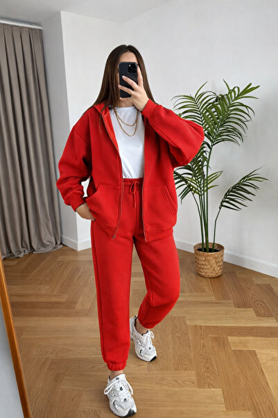 YAKAMEL Women's Oversize Hooded High Waist Elasticized Cuff Zippered Cardigan...