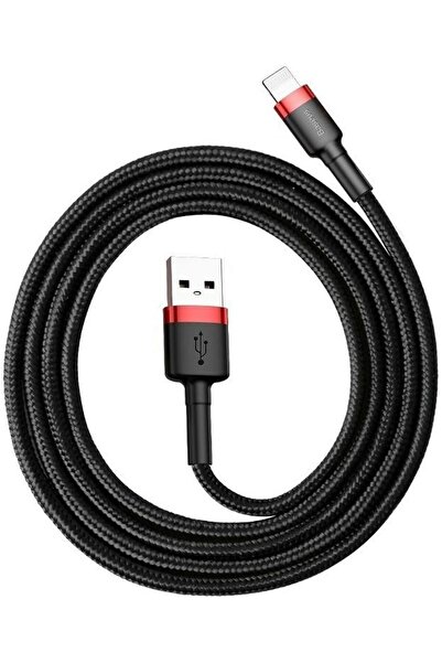 Generic Baseus cafule Cable USB For lightning 1.5A 2M Red+ Black