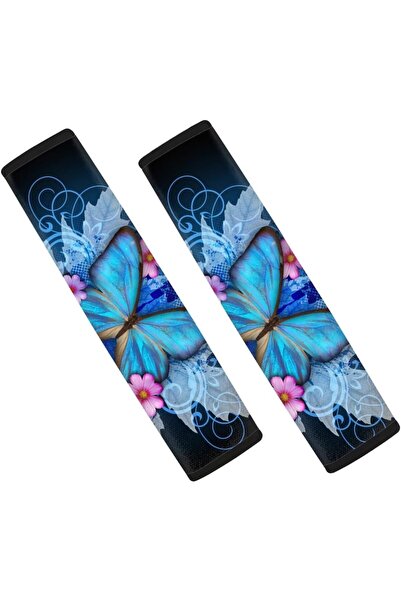 Bahgeti Buybai Blue Butterfly Seat Belt Cover 2 Packs for Women Cute Panda Pa...