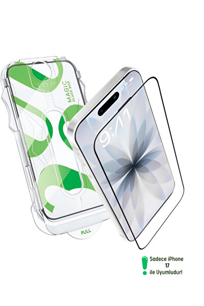 Evax EPR-71 iPhone 17 Uyumlu Kolay Kurulum Aparatlı 5D Platinum Tam Kaplayan ...