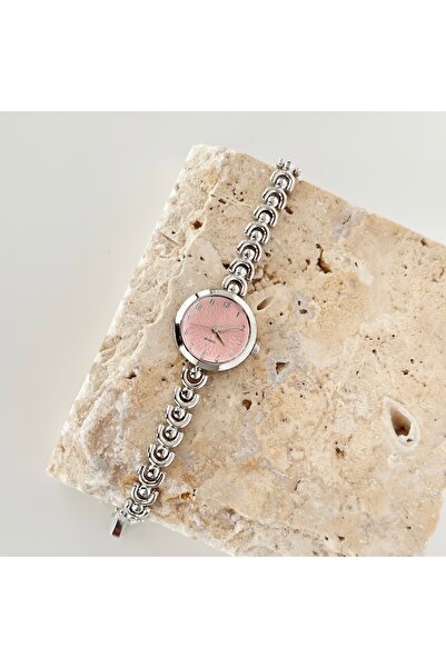 Vesce Atelier Avelay Silver Watch Pink