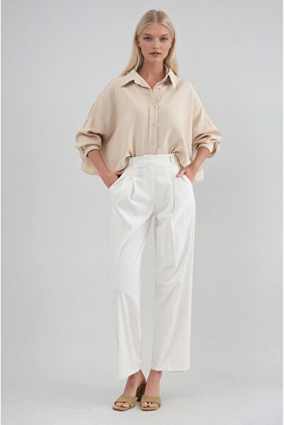 Lijuri High waist pleated wide leg pants 0131