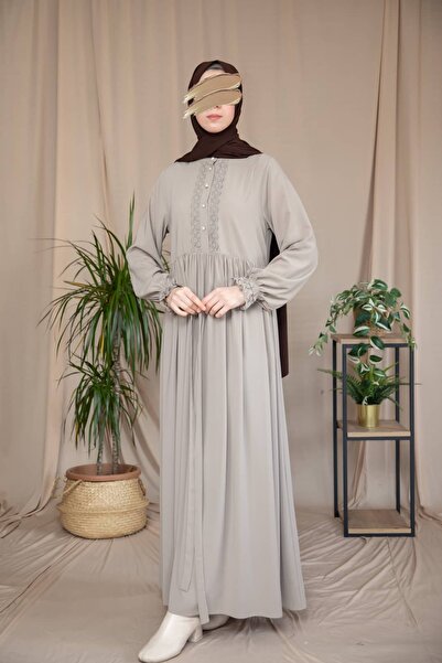 Nissra Ankanoor Lace Front Platinum Dress Anka265138