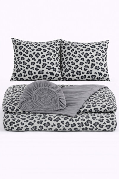 İQON Duvet Cover Set with Elastic Sheets Double Size Dmsk Bj-243 Lparr
