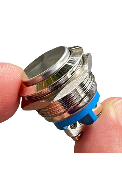 Voltaj E97 19mm Metal Buton Yaylı Çıkık Kafa 1NO