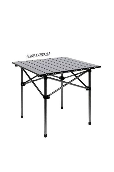 mümtaze Black Portable Folding Camping Table Lightweight Outdoor Picnic Table...