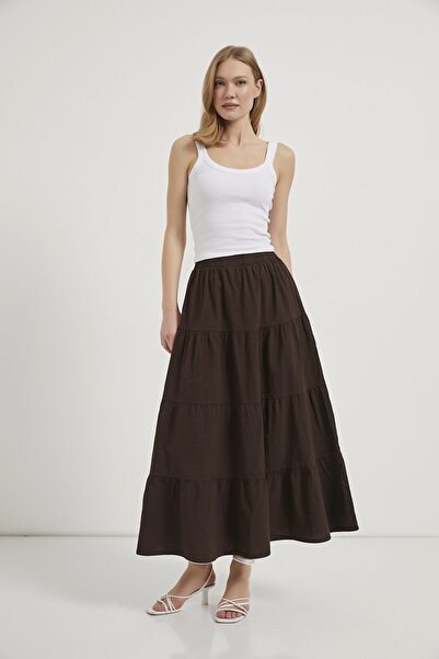 Arma Life Armalife 031 Cotton Mixed Piece Flared Women's Skirt