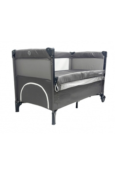 Nichiduta Folding cot for children gray, steel frame, 210D Polyester material...