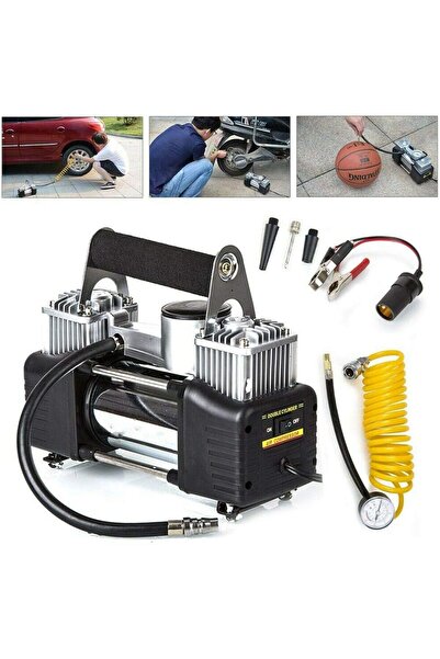 Generic Metal 150 PSI 12vdc Double Cylinder Air Compressor