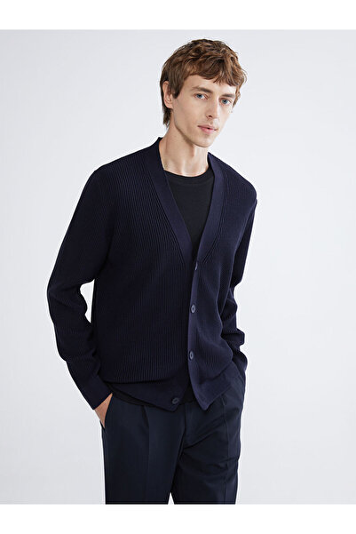 LC Waikiki Ermus Global και Lacivert Standard Fit Ανδρική Πλεκτή Ζακέτα