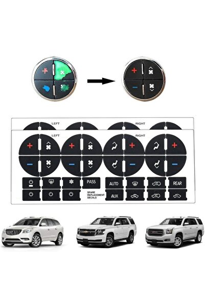 Generic AC Dash Button Repair Kit Decal Sticker Replacement for Chevrolet GMC...