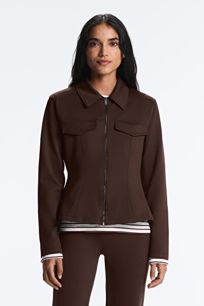 Oysho Neoprene-effect ribbed jacket