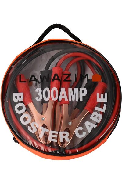 Generic كابلات توصيل بطارية السيارة من لاوازيم - 300 أمبير - كابلات معززة بمش...