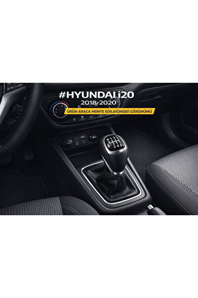 MITOYO Hyundai i20 2018-2020 6 İleri Vites Topuzu 43711C72104X Uyumlu Siyah Krom Çerçeveli