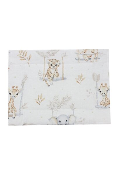PRICHINDEL Slim Pillow, Cotton, Animals on Swing, Cream, 37 x 28 cm