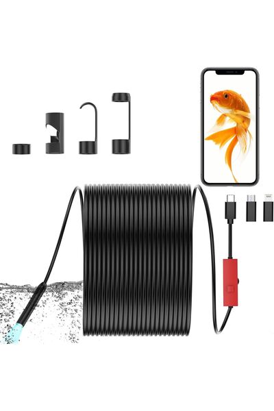 Generic كاميرا منظار داخلي مزودة بإضاءة، كاميرا فحص عالية الدقة 1920 بكسل، من...