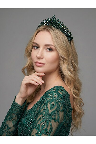Magic Tiara Kristal Taşlı Taç – Zarif ve Gösterişli Özel Gün Tacı