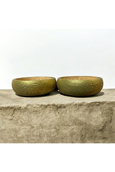 pinaart 2-Piece Special Design Round Bamboo Snack Bowl