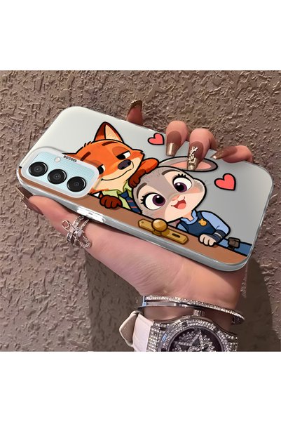 CHICASELUX Samsung Galaxy M15 Compatible High Quality Cartoon Fox and Rabbit ...