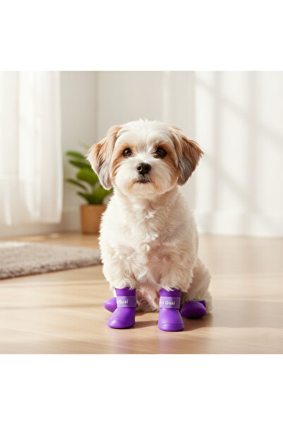 MOBEE أحذية سيليكون للقطط والكلاب - أحذية سيليكون مقاومة للماء للحيوانات الأليفة