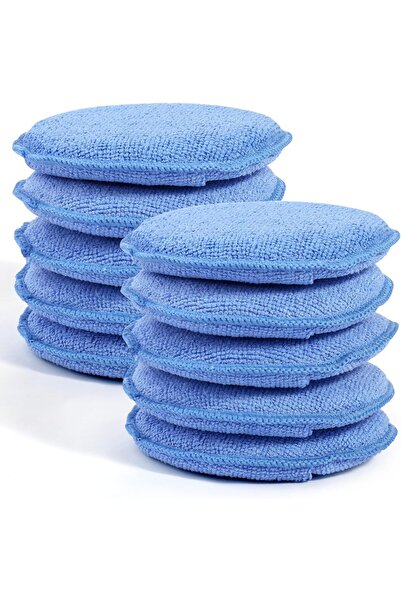 Generic Microfiber Wax Applicator Pads, Foam Car Wax Applicator with Finger P...