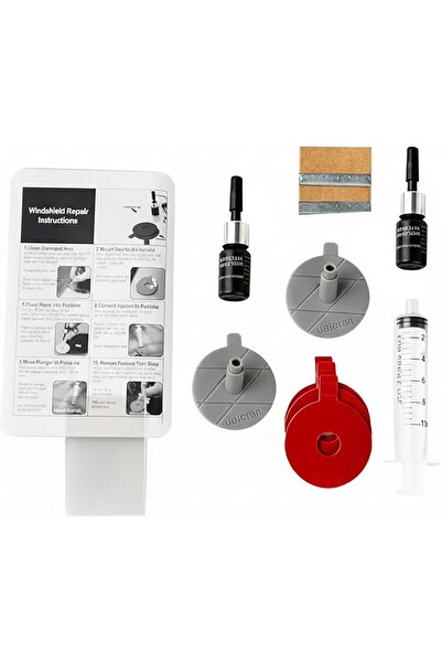 Generic طقم إصلاح زجاج السيارة الأمامي السريع من إكسيفور - يصلح الشقوق والكسو...