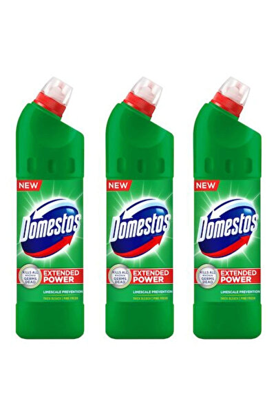 Domestos Pin WC Disinfectant Pack, Anti-limescale, 3 x 750 ml