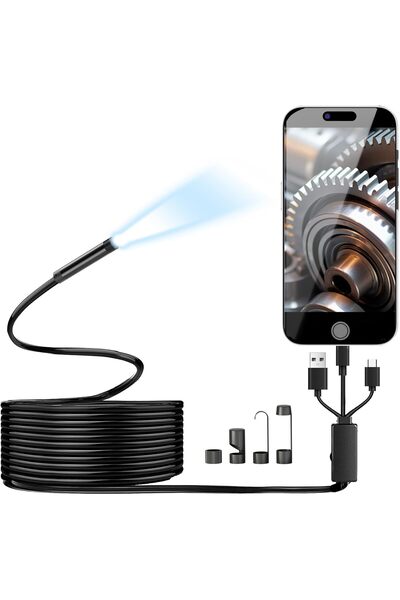 Generic كاميرا منظار داخلي عالية الدقة 1920 بكسل لأجهزة iPhone، منظار داخلي م...