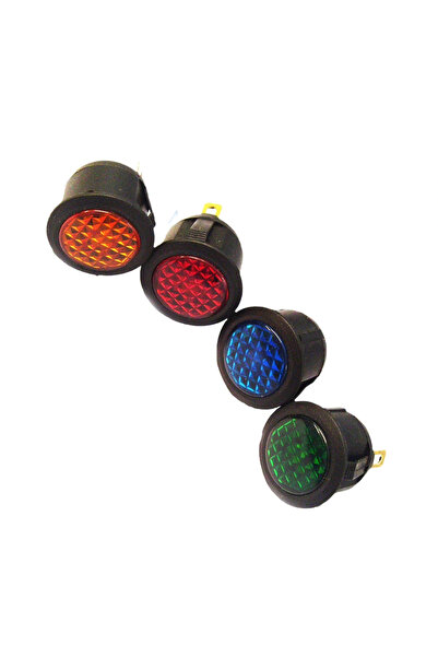 OEM IC-131D Yuvarlak Sinyal Lambası Yeşil 12V DC (LED)