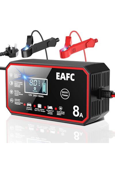 Generic 12V 8A Smart Car Battery Charger Pulse Repair Fast Charge For Car Mot...